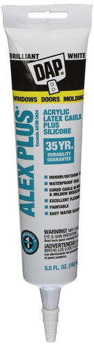 Dap 18128 Alex Plus Acrylic Latex Caulk Plus Silicone 5.5-Ounce (3 Pack)